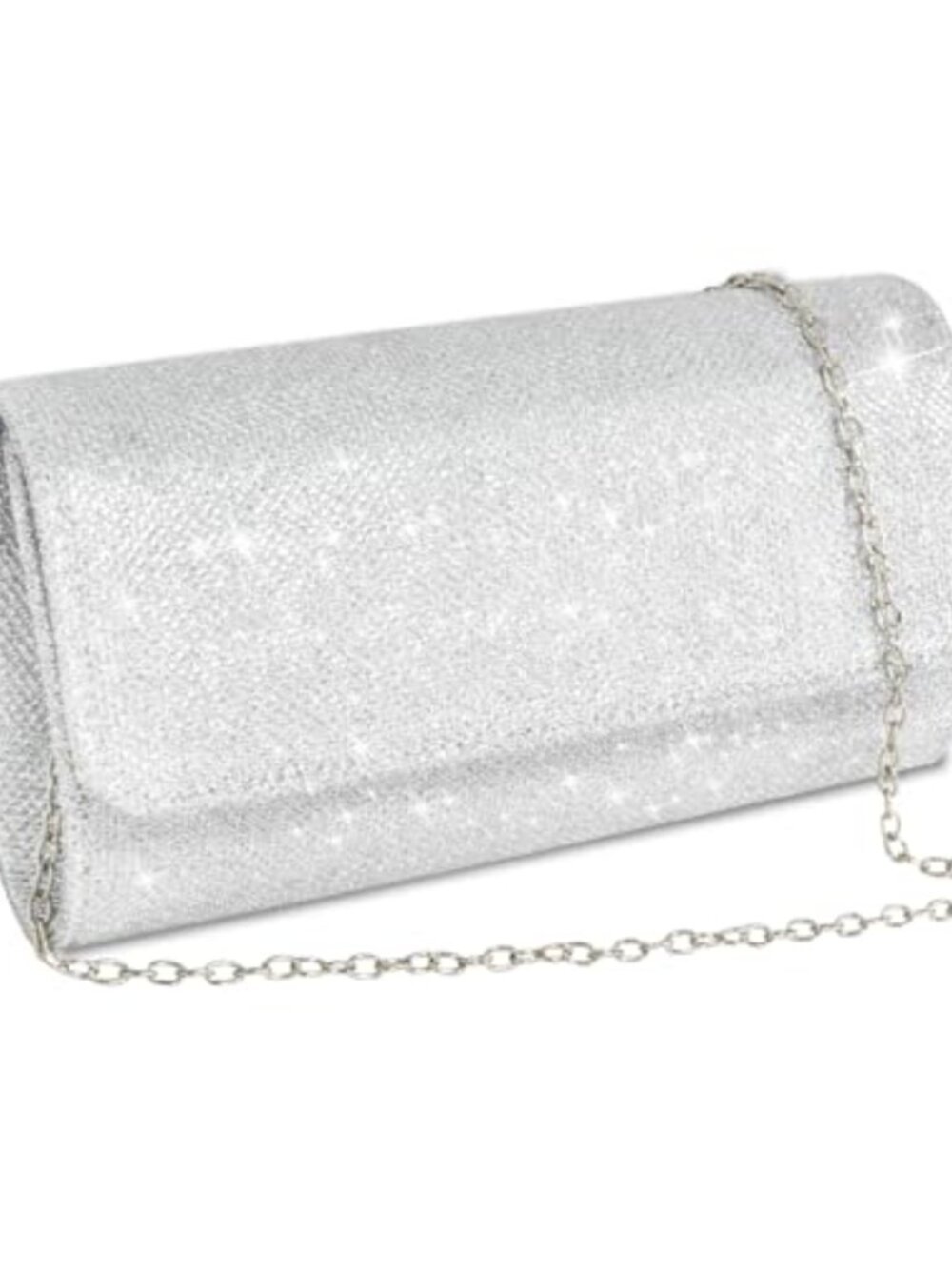 Sparkling Sequin Envelope Clutch Handbag with Chain Formal Evening Purse